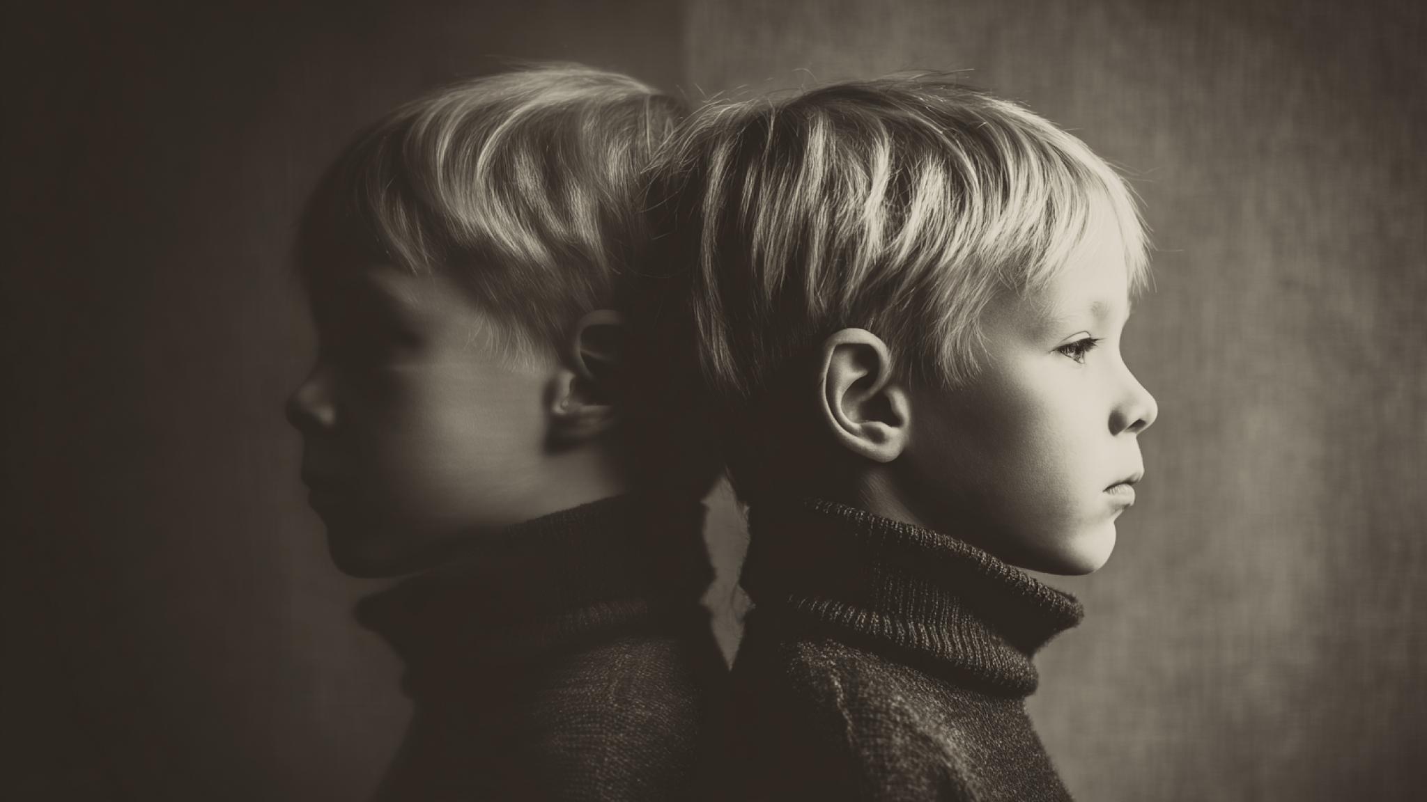 Image produced by generative artificial intelligence Bild på tvillingpojkar