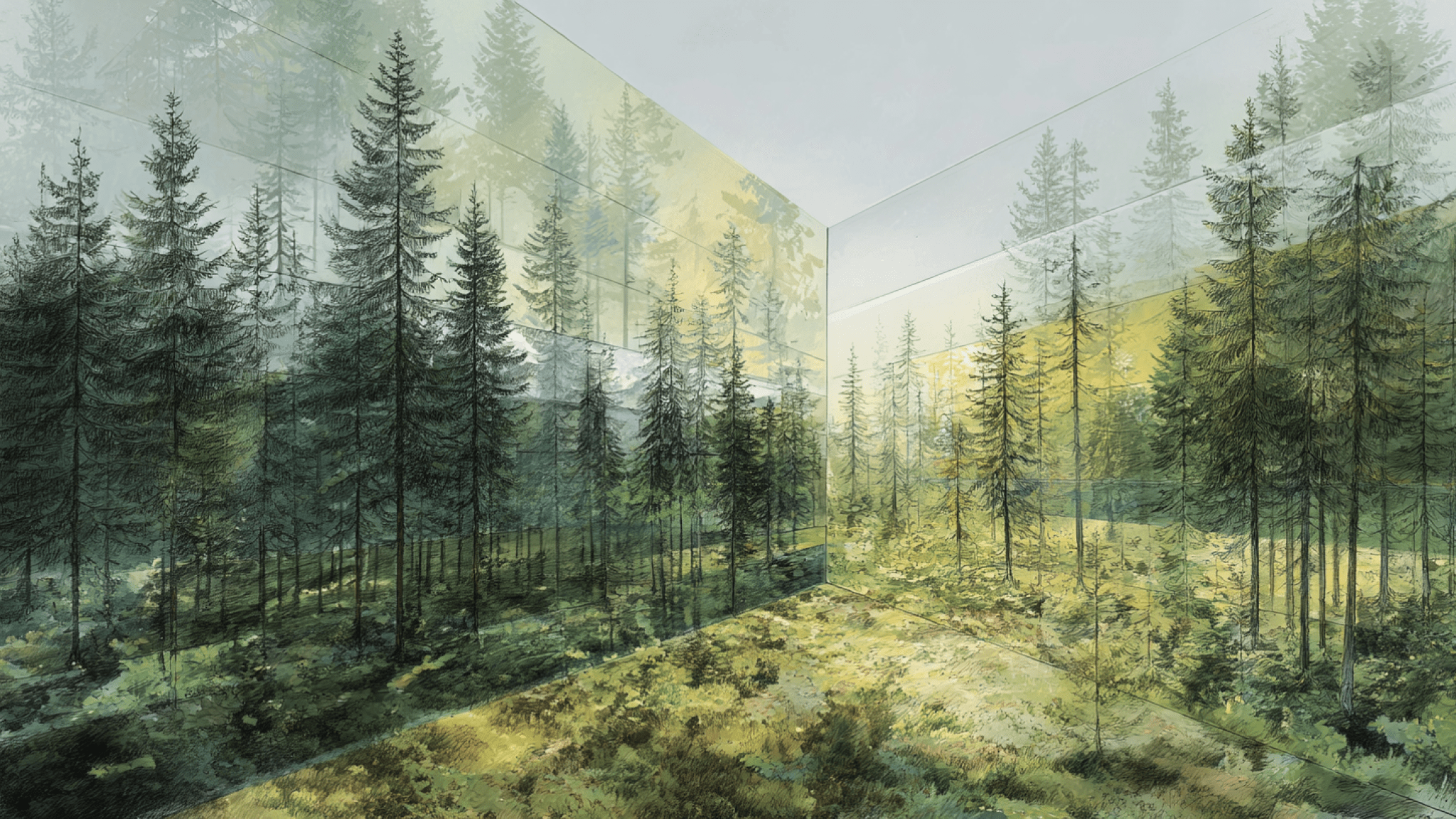 Image produced by generative artificial intelligence Skogsbild