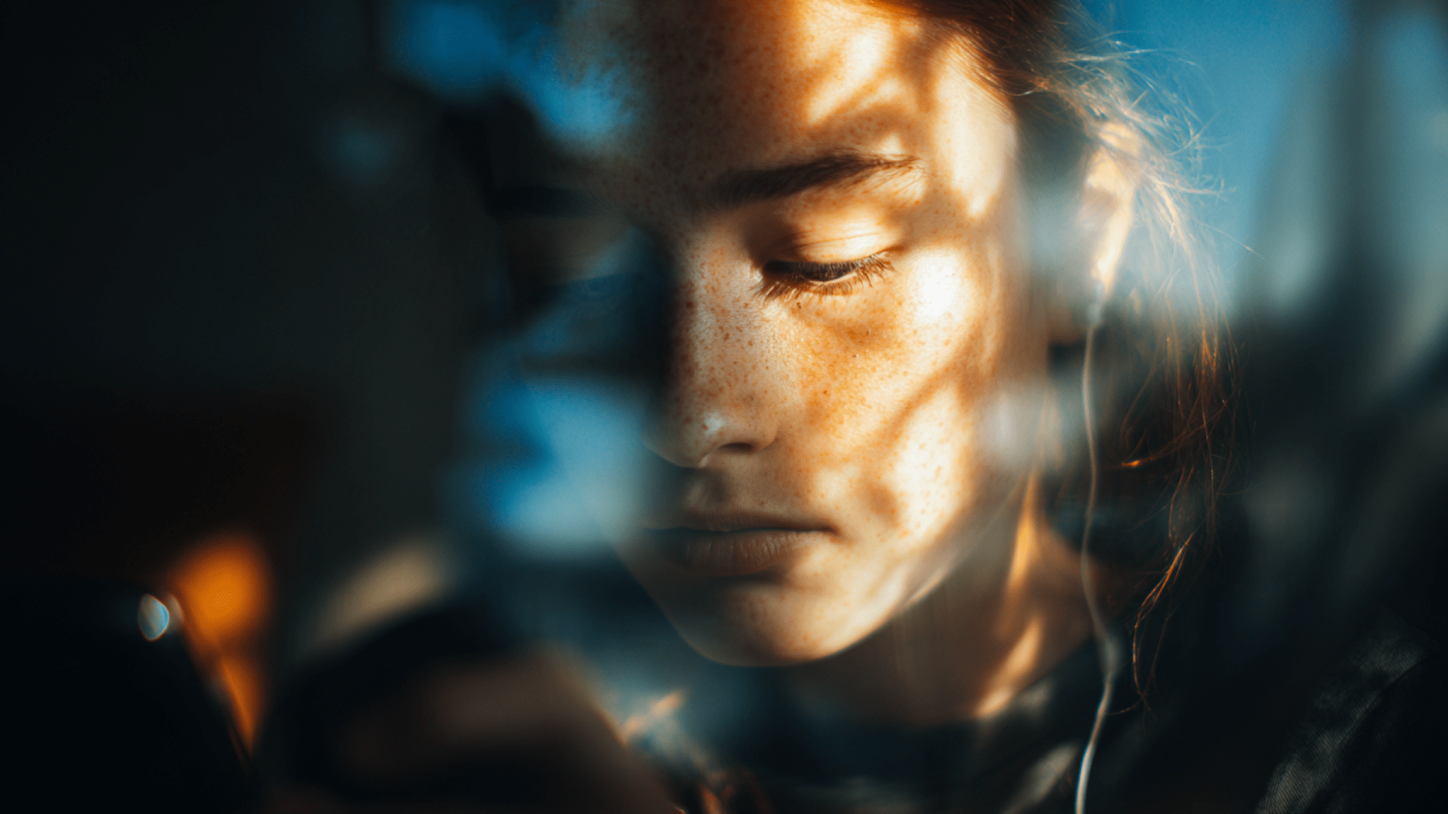 Image produced by generative artificial intelligence bild på ansikte av en ungdom